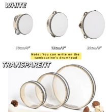 1个婚礼铃鼓 - 手持式打击乐器，配有金属铃铛，是婚礼、求婚和派对庆典的理想之选 - 可定制您自己的信息，也是夏季生日礼物、海滩返校用品和房间装饰的理想选择 - 彩色 - 查看 12