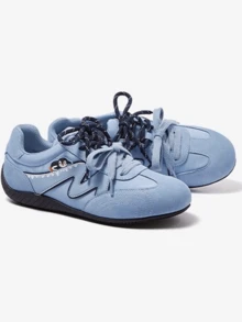 CAMEL CROWN Giày thể thao nữ mùa xuân kiểu Đức, giày chạy bộ nữ, giày casual, giày thể thao - Màu xanh lam - Xem 3