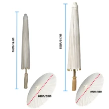 1 chiếc ô giấy trắng, ô cưới cán gỗ, phụ kiện chụp ảnh tự làm trang trí, món quà tuyệt vời nhất cho tiệc cưới. - Nhiều màu - Xem 9