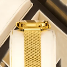 YaLaLuSi品牌优雅女士石英表，精致圆形表盘，罗马数字时标，动物纹指针，夜光指针，独特魅力，适合聚会、派对和日常佩戴，是馈赠亲朋好友的完美之选。 - 金色 - 查看 4