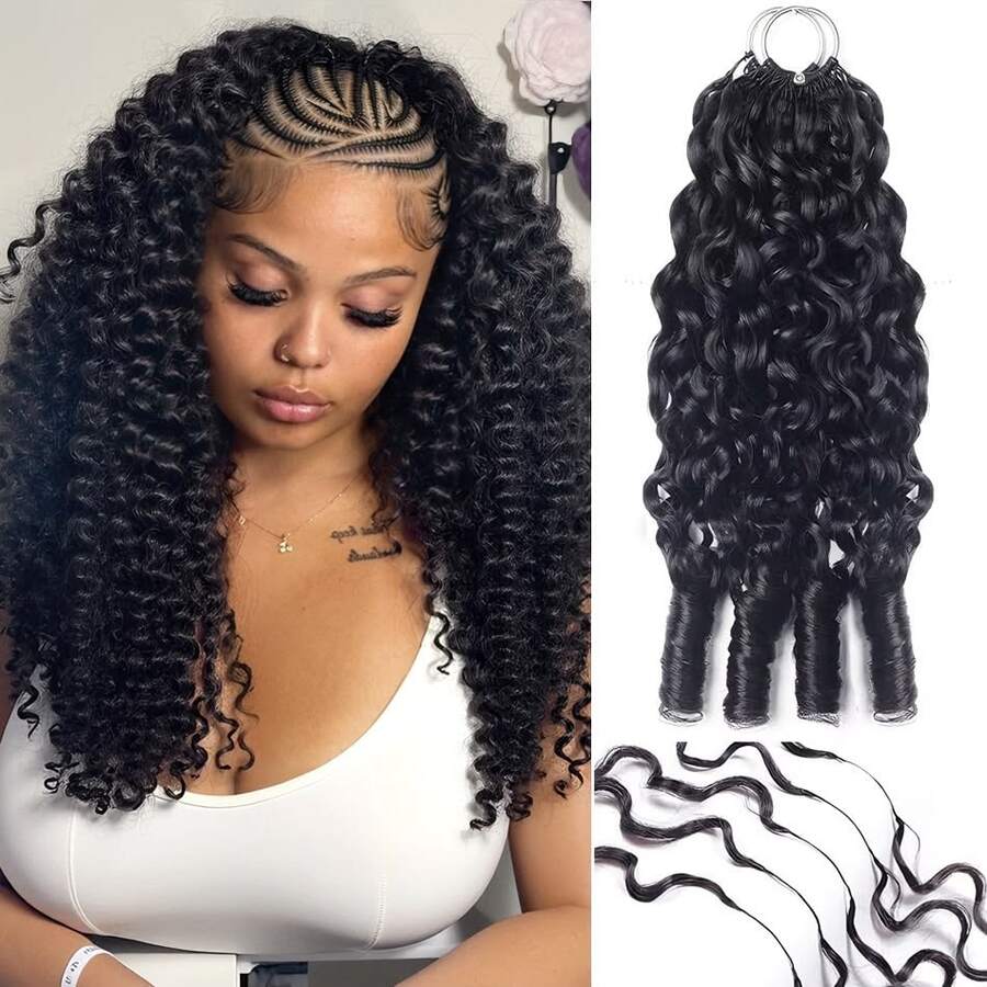 RALISA Easter Luxury Burmese Curly Human Hair Crochet Human Hair Bundles Virgin Hair Extension 1pc High Grade Real Double Weft Hair Weave High Gloss Long Lifespan Hair Daily & Salon Quality Use Soft & Silky Premium Invisible Hair Extensions 22 Inch 120g Knotless Pre-Separated Crochet 3c4a Water Curly Hair Lightweight Reusable Virgin Hair Extensions For Women Natural Black Color Gifts Hair Accerssories Christmas Decrotions Burmese Curly Crochet Human Hair Knotless Pre-Separated Feather Human Crochet Hair Lightweight Reusable  Will Give You Shining Look For Daily Life, And Theme Parties And So On Pelucas De Cabello Glueless Human Hair Wig Wavehuman Hair Wig  Human Hair Weft Real Hair Extensions Clip In Hair Weft Keratin Bond Hair Weft Seamless Hair Weft Christmas  Glitter Hair Xmas Hair Accessories Crimson Red Human Hair Volumizing Hair Weft Christmas Human Hair Weft - Crimson Red Bouncy WaveLuxe Gifts For Moments That Matter. #PremiumGifts Your 2026 Beauty Glow-Up Awaits. - đen - Xem 1