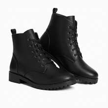 Women's Casual Ankle Boot With Non-Slip Sole - 黑色 - 查看 3