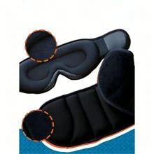 Airplane Pillow With 3D Eye Mask - Black - View 8