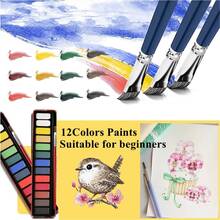 Beginner Watercolor Paint Set & Coloring Workbook, Simple Nature Animal Scenes, Creative Art Craft Kit Gift For Adults Teens (Without Palette) - Hoa - Xem 3