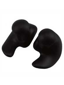 1 par de tapones para los oídos reutilizables de silicona suave a prueba de ruido, tapones para los oídos impermeables para nadar, diseño ergonómico con textura clásica, orejeras insonorizantes para el hogar - Varios estilos - Ver 3