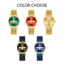 YaLaLuSi品牌优雅女士石英表，精致圆形表盘，罗马数字时标，动物纹指针，夜光指针，独特魅力，适合聚会、派对和日常佩戴，是馈赠亲朋好友的完美之选。 - 金色 - 查看 7