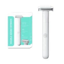 私密护理修剪器，舒缓氛围，女士腋下及私密部位剃毛器，温和全身脱毛仪，小巧便携，精致沐浴必备 - 白色 - 查看 6