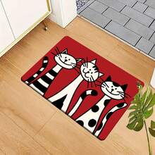 1/2/3pcs Soft & Cute Cat Pattern Rugs, Suitable For Kitchen, Entrance, Bedroom, Living Room, Bathroom, Foyer, Balcony, Etc. Wear-Resistant, Anti-Slip, Easy To Clean, High-End Quality. Thickened, Wear-Resistant, Anti-Slip, Soft & Skin-Friendly Carpet - Multicolor - View 7