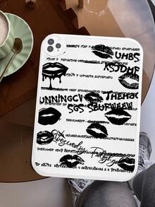 1pc American Comic Lips Print Letter Pattern Anti-Drop Tablet Case, Built-In 360 Degree Thick Anti-Drop Protection Compatible With Ipad 10th Gen 10.9 Inch, Portable Leather 10.2 Inch Tablet Protective Cover - Multicolor - View 5