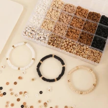 2000pcs Boho Chic Polymer Clay Bead Kit, 24 Styles With Alphabet Spacers, For DIY Bracelet & Jewelry Making - Fashionable Craft Set, Bohemian Style, Jewelry Set - Multicolor - View 4