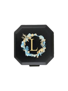 Gold Seashell Seahorse Ocean Element Initial Portable Pill Case, 6-Compartment Capsule Storage Box, Travel Pill Box, Pill Bottle Box, Mini Pill Box With A-Z Letters (Excluding Q/U), 6-Grid Tablet Organizer Travel Mini Pill Box, Suitable For Tablet Moisture-Proof Medication And Vitamin Container Dispenser - Multicolor - View 18