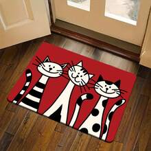 1/2/3pcs Soft & Cute Cat Pattern Rugs, Suitable For Kitchen, Entrance, Bedroom, Living Room, Bathroom, Foyer, Balcony, Etc. Wear-Resistant, Anti-Slip, Easy To Clean, High-End Quality. Thickened, Wear-Resistant, Anti-Slip, Soft & Skin-Friendly Carpet - Multicolor - View 6