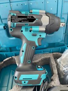 VERVEO Power Tool 20V Kunci Pas Dampak Tanpa Sikat 1000N.M Torsi Tinggi 1/2 Inci Tugas Berat Motor Tembaga Murni Perbaikan Rumah dan Mobil DIY, Pembongkaran Mur dan Ban Peningkatan Baterai Lithium Antarmuka TYP-C - Biru - View 12