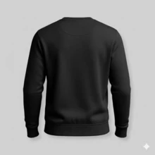 Men's Printed Streetwear Crew Neck Sweatshirt, Warm For Cold Days, 3 Triangles - Black - View 4