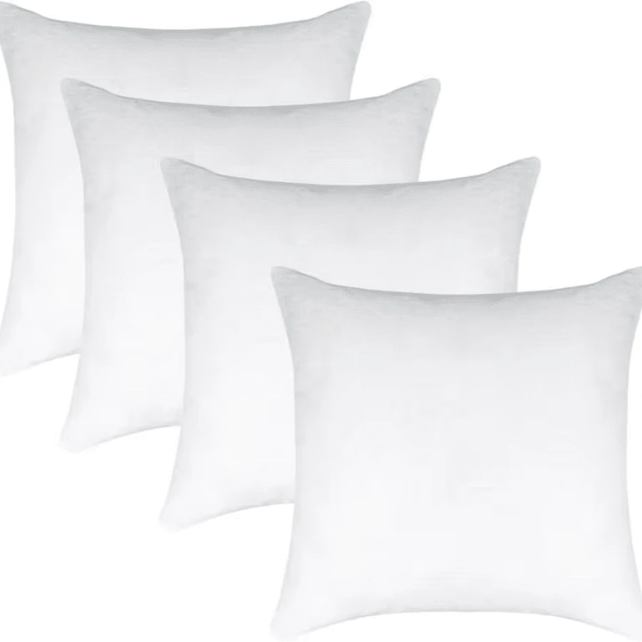 100% Polyester Microfiber Pillow Inserts - All-Space Use, Vacuum-Packed, Easy Care & Durable - White - View 1