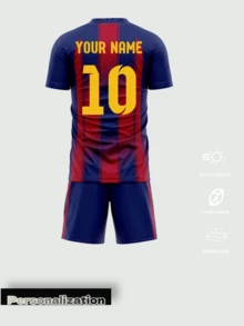 Bộ 2 áo đấu bóng đá Barcelona sọc cổ điển tùy chỉnh: Dễ dàng tùy chỉnh thông tin đội bóng. Chất liệu vải thoáng khí, nhanh khô. Hoàn hảo cho các trận đấu chính thức, tập luyện và nâng tầm hình ảnh chuyên nghiệp của đội bóng thông qua thiết kế kinh điển vượt thời gian. Lựa chọn quà tặng World Cup 2026, quà tặng Phục Sinh. - Đỏ - Xem 3
