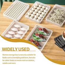3pcs Leak-Proof Storage Containers With Lids, Hand Washable, Suitable For Dumplings, Pasta, Meat, And Vegetables - Refrigerator Freezer , Airtight, And Leak-Proof Container For Long-Term Preservation - Multicolor - View 8