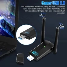 USB WiFi 6 Adapter AX1800 Dual Band 2.4G/5.8G USB 3.0 Wireless Dongle - Black - View 3