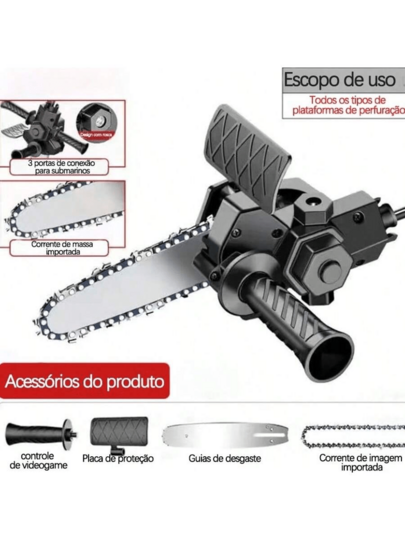Serra elétrica portátil sem fio de 4 polegadas Mini motosserra recarregável para poda de madeira