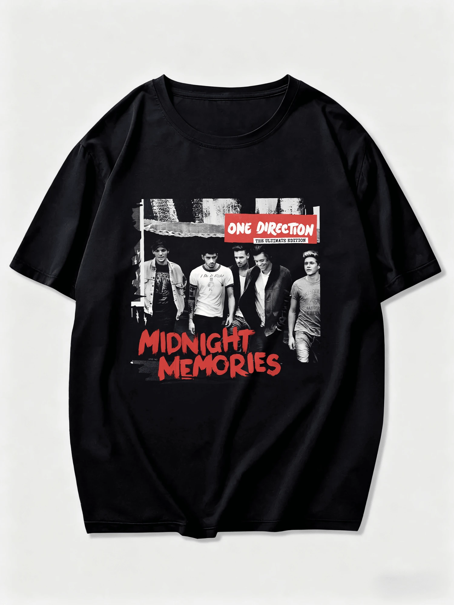 Vintage Ones Directions Pop Music Shirt, One Funny Direction Graphic Shirt, Retro Direction Music Album Shirt, 1D Gift For Men And Women - 黑色 - 查看 1