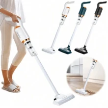 USB Rechargeable Cordless Handheld Vacuum Cleaner, Strong Suction Handheld Water Sweeper, 2000mAh, 2 In 1 For Home And Car Cleaning - E-White - View 6