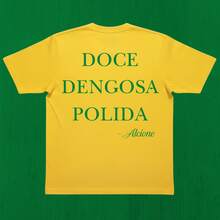 Brasilcore MPB Doce Dengosa Polida País Do Futebol T-Shirt In 100% Cotton With Premium Print - Màu vàng - Xem 4
