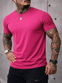 Men's Basic Crew Neck T-Shirt, Premium Cotton, 20 Color Options To Choose From - FORMA GRIS CLARO - Ver 7