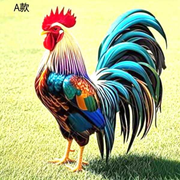 Rooster Figurine With Its Vibrant Plumage And Upright Posture Becomes The Lively Focal Point In The Garden, Adding Dynamic And Natural Charm To The Greenery Space. The Rooster's Characteristic Of "Crowing At Dawn" Also Endows It With The Practical Meaning Of Awakening Vitality And Guarding The Home, Often Used To Decorate The Courtyard And Balcony, Conveying A Positive And Uplifting Life Spirit.