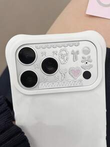 DIY Lace Bow Heart Rabbit Sticker Transparent Camera Lens Protector Film For IPhone 17 Pro Max, 17 Pro, 17 Air, 17, 16, 15, 14, 13 Pro Max, High Definition Protective Film - Lace Bow - View 3