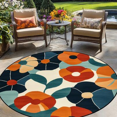 Mother's Day Limited Edition: One Multicolor Floral Pattern Carpet, Thickened Carpet, Thick Carpet, Plush Carpet, Autumn/Winter Carpet, Decorative Carpet, Bedroom Decor, Small Carpet, Carpet, Home Decor, Living Room Carpet, Small Living Room Carpet, Bedroom Carpet, Living Room Home Decor, Outdoor Carpet, Washable Carpet