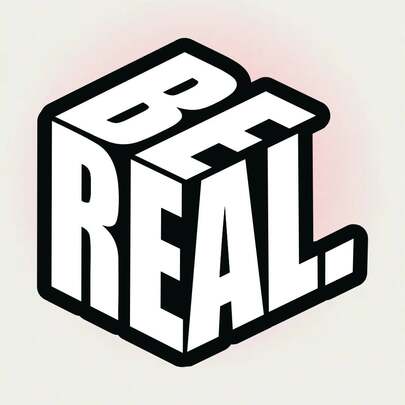 BE REAL 3D Cube English Letter Stickers Street Style Attitude Waterproof Vinyl Stickers - Durable Matte Finish, Self-Adhesive Bumper Stickers, Suitable For Cars, Windows, Laptops, Trucks, Water Bottles - Multi-Purpose Durable Design, Car Stickers
