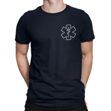 Playera de Caballero Paramédico TUM Primeros Auxilios - Azul Marino - Ver 2