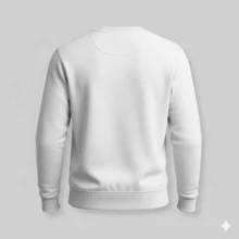 Men's Printed Streetwear Crew Neck Sweatshirt, Warm For Cold Days, 3 Triangles - 白色 - 查看 4