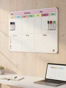 Monthly Planner Magnetic Whiteboard Reusable Monthly Planning Board For Organizing Tasks, Appointments, And Routines At Home, Office, And School - 月度 50x40公尺 彩色 - 查看 6