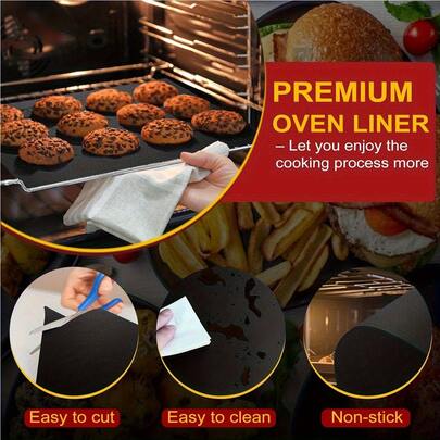 3/2/1 Oven Liners, Easy To Clean Oven/Stovetop Bottom Protective Mats, Non-Stick Heat Resistant Baking Mats For Home And Outdoor Camping Grilling, Durable Thickened Oven Liners, Stove Protectors, Grill Mats, Anti-Spill Pads, Oven And Microwave Mats, Kitchen Supplies, Easy Clean Oven Protectors, Salvamanteles, Valentine's Day, New Year's Eve, DIY Desserts, Kitchen