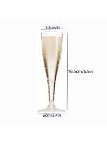 8pcs/20pcs/60pcs Multi-Style Reusable 4.5oz Party Champagne Cups, Suitable For Parties, Weddings And Large Celebrations, Juice Cups, Cups, Welcome Drink Cups, Party Cups - View 9