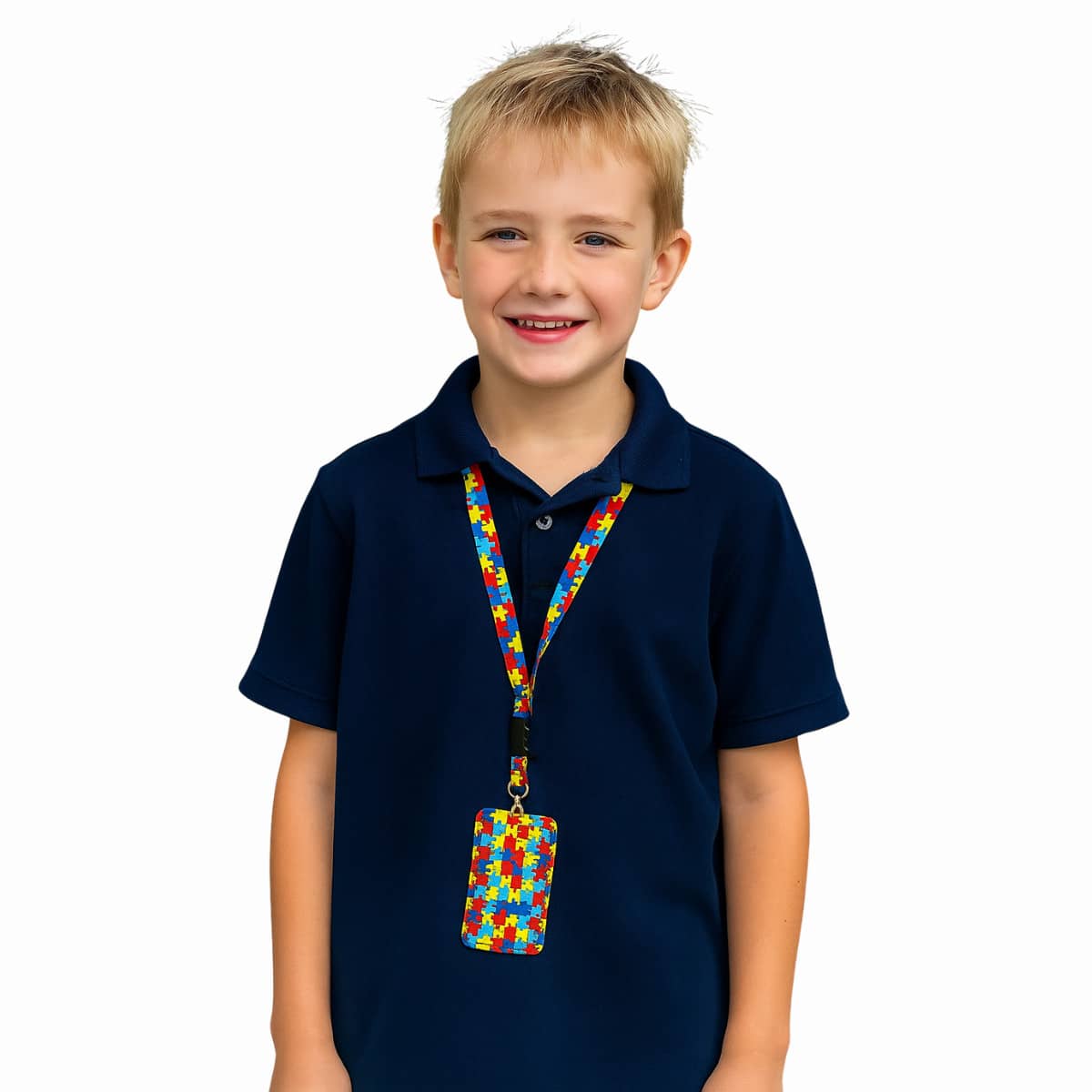 Badge, ADHD, Autism, SUS (Brazilian Public Health System) + Personalized Lanyard - 茶 - 查看 1