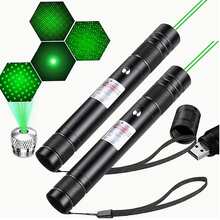 1 st röd/grön laserpekare med hög effekt, uppladdningsbar ficklampa med stjärnlock, fjärrkontroll, laserpunktindikator, för demonstration, utomhuscamping, laserleksak för katt och hund, USB-direktladdning, uppgraderad - En-Storlek - Visa 13
