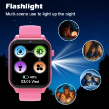 ERUN Smartwatch edukatif untuk anak-anak ini memiliki baterai berkapasitas tinggi 300mAh, kalkulator bawaan, dan berbagai permainan; juga dilengkapi dengan lampu LED, menjadikannya hadiah ideal untuk Halloween, Natal, dan ulang tahun. - View 3