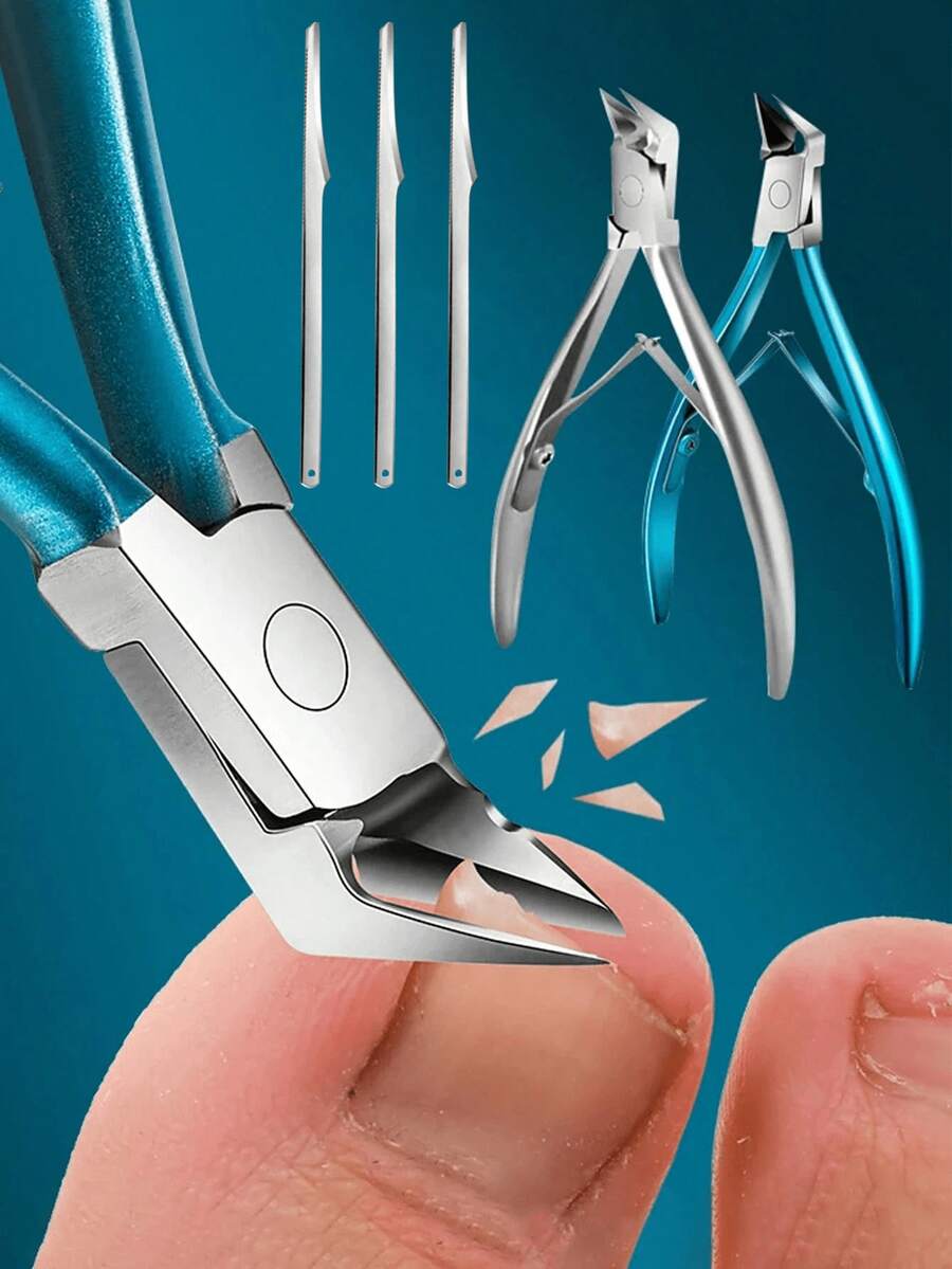 Kìm cắt móng tay chuyên nghiệp loại dày và dày, có thể điều trị móng mọc ngược và viêm rãnh móng, thích hợp cho việc cắt tỉa và làm móng tại nhà, dễ sử dụng và vệ sinh, đi kèm túi đựng, hộp đựng và khay đựng. - Nhiều màu - Xem 1