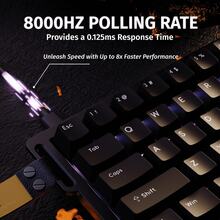 ATTACK SHARK X68HE 60% Mechanical Keyboard With Magnetic Switches | 8000Hz Polling Rate RT Function | PBT Keycaps RGB NKRO For Win/Mac - View 6