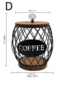 Rustic Farmhouse Coffee Bar Station Organizer Set, Vintage Metal Coffee Pod Holder & Storage Shelves For Counter, Kitchen Countertop Accessories, Cute Coffee Gifts - Multicolor - View 8