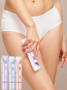 新款女士電動修剪器，雙頭設計，可水洗防水，適用於私密處、臉部、腋下和腿部的無痛修整，便攜式多功能刮鬍刀，男女通用，理想的節日禮物 - 升級款 - 查看 3