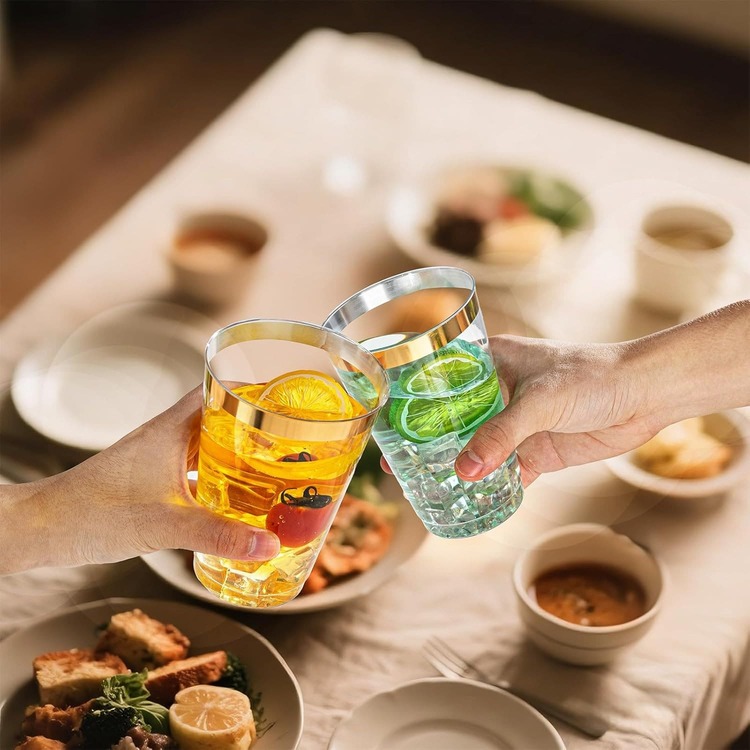 20 chiếc ly vàng sang trọng - Ly rượu vang 6.76oz, thích hợp cho đám cưới, tiệc tùng và cocktail - Rửa tay, có thể tái sử dụng. - Vàng - Xem 2