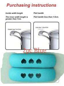 2pcs Silicone Pot Handle Covers, Creative Hollow Heart Shaped Heat Resistant Non-Slip Pot Handle Protectors, Suitable For Kitchen/Cooking Utensils/Oven Mitts And Trivets/Kitchen Accessories/Kitchen/Holiday Essential/Home/Camping - View 2