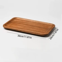 1 chiếc khay phục vụ hình chữ nhật bằng gỗ óc chó, kích thước nhỏ, dùng làm khay trà, đĩa cà phê, đĩa ăn nhẹ và trái cây. - màu nâu - Xem 18