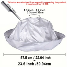 1件装不粘理发披肩/剃须围兜，专业理发师围裙，防静电防水理发围兜，适用于家庭沙龙，可调节尺寸，1件装 - 舒適款 - 查看 9