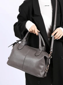 Women's PU Leather Handbag Crossbody Bag Large Briefcase Stylish Design Suitable For Parties Storage Travel And Commuting Versatile Colour Handheld Tote Bag Women's Shoulder Bag Wide Range Of Uses Daily Life Travel  Holidays Ideal Gift For Birthdays And Festivals Womens PU Leather Handbags Crossbody Purse Large Satchel Tote Bag Ladies Shoulder Bag.Family Gathering Tote - 彩色 - 查看 3
