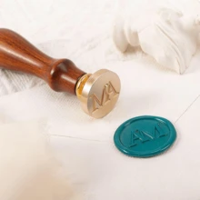 定制婚礼印章,手工情侣婚礼火漆印章,个性化礼品火漆印章,定制婚礼火漆印章套装 - 彩色 - 查看 4