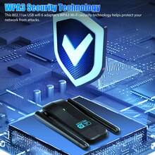 USB WiFi 6 Adapter AX1800 Dual Band 2.4G/5.8G USB 3.0 Wireless Dongle - Black - View 4